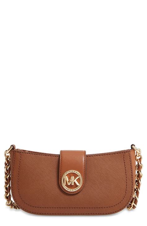 michael kors saffiano leather pouchette